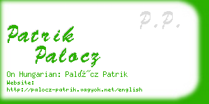 patrik palocz business card